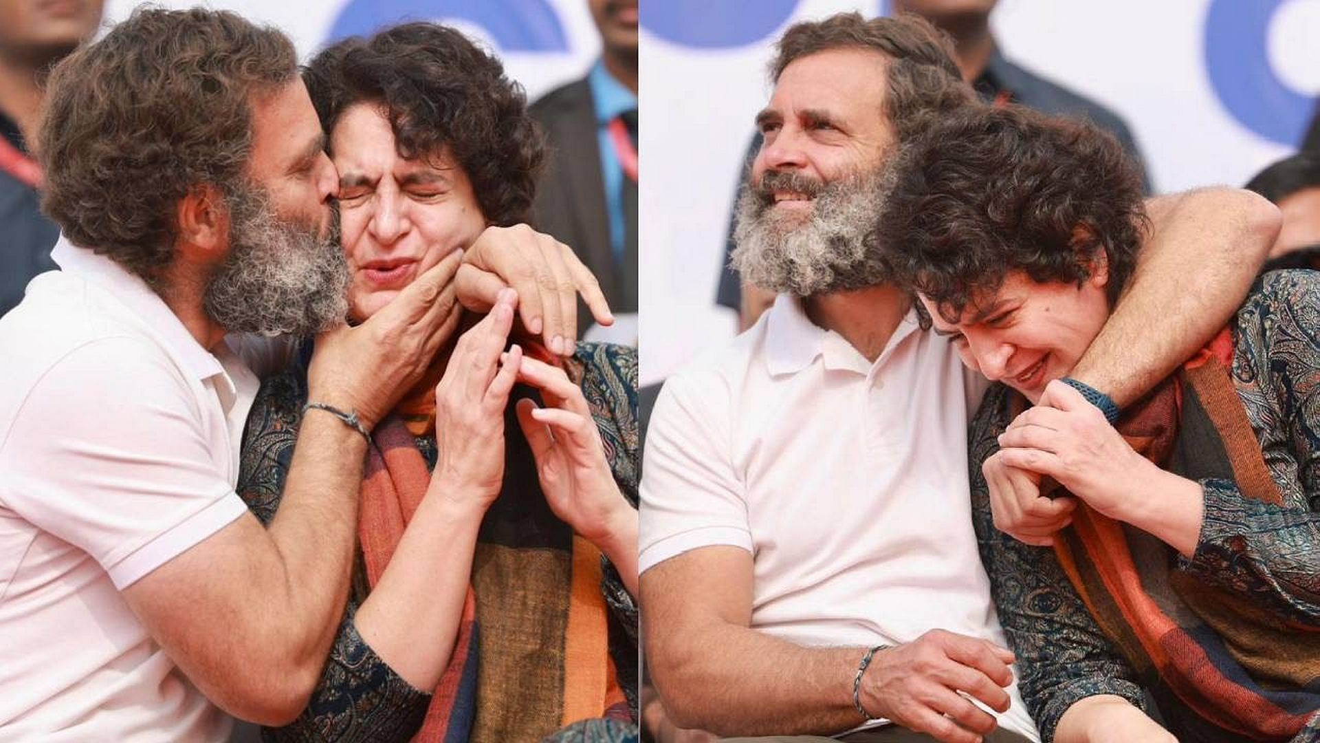 বোনকে আদর, মোদিকে আলিঙ্গন! প্রকাশ্যে ভালোবেসেই তবে ভারতকে জুড়বেন রাহুল?