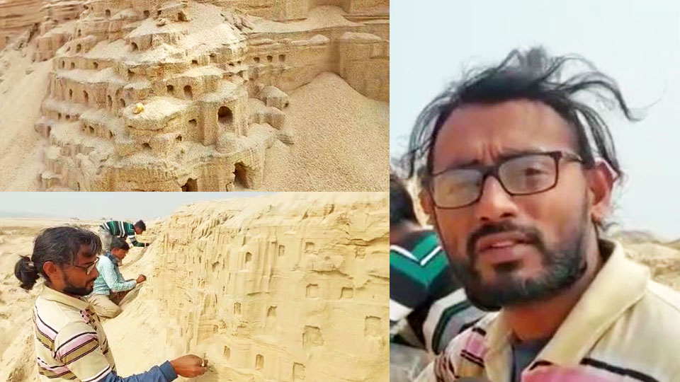 স্রেফ বালি দিয়েই তৈরি বিরাট প্রাসাদ! বাংলার এই শিল্পীর সৃষ্টি দেখতেই হাজির কাতারে কাতারে লোক