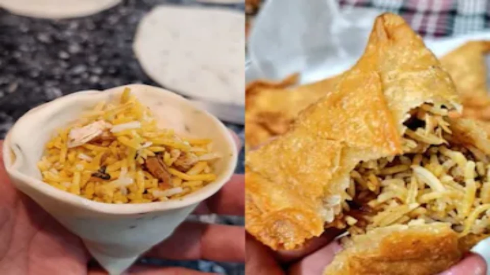 আলু অথবা ফুলকপি নয়, সিঙ্গারার মধ্যে বিরিয়ানির পুর! তোলপাড় শুরু এই আজব খাবারকে ঘিরে