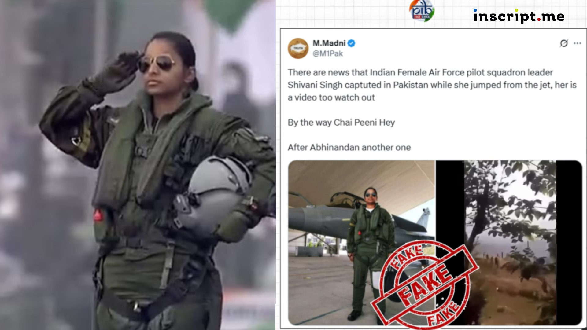 বায়ুসেনার মহিলা পাইলট পাকিস্তানে আটক? ভুয়ো তথ্য ভেঙে সত্যি এল প্রকাশ্যে